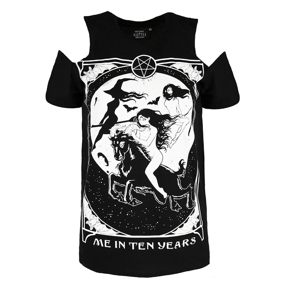 Restyle - Me in Ten Years Ladies Tshirt - Oversized - Black